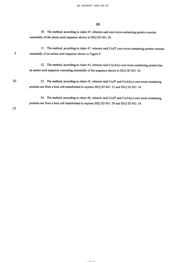 Document de brevet canadien 2205237. Revendications 20010823. Image 6 de 6