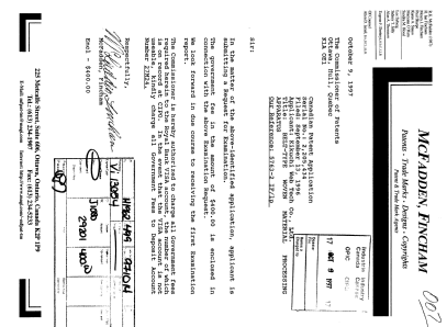 Canadian Patent Document 2205434. Prosecution-Amendment 19971009. Image 1 of 1