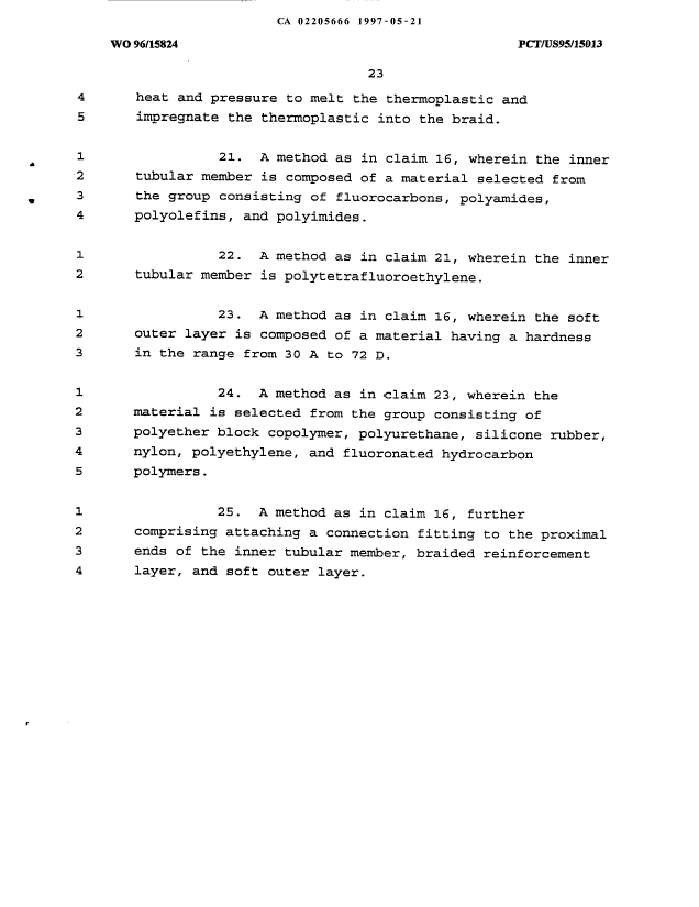 Document de brevet canadien 2205666. Revendications 19970521. Image 5 de 5
