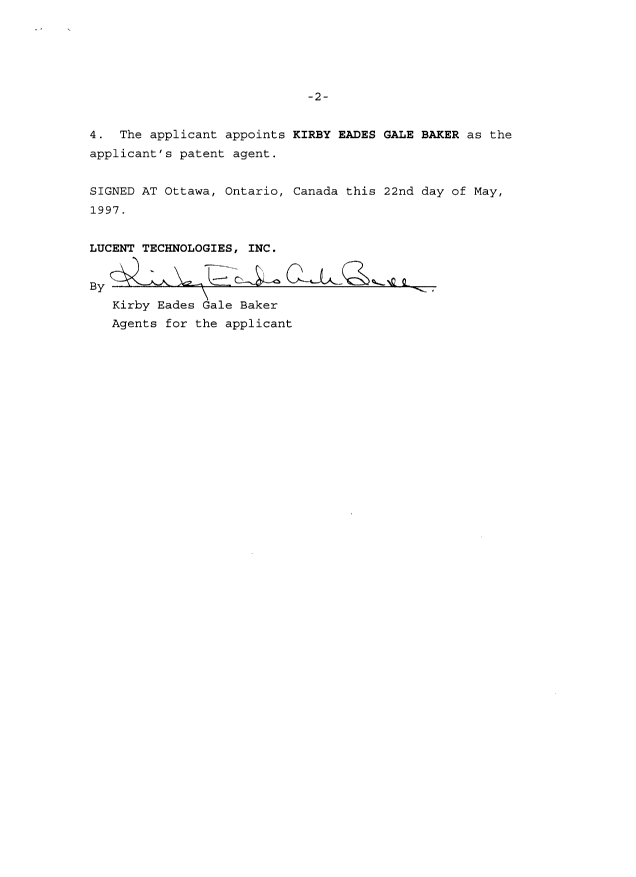 Document de brevet canadien 2205818. Cession 19970522. Image 3 de 22