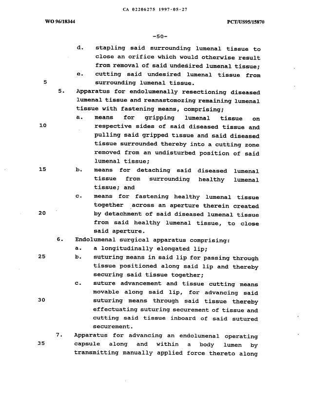 Document de brevet canadien 2206275. Revendications 19970527. Image 2 de 4