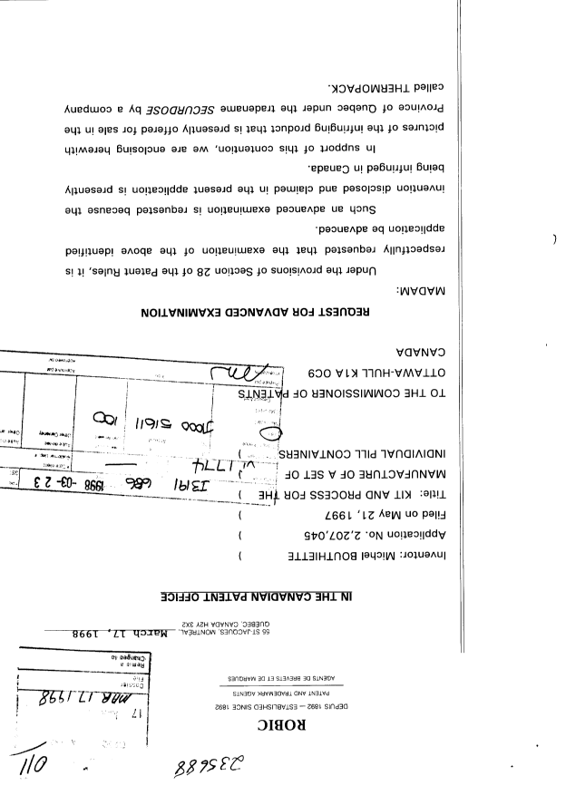 Document de brevet canadien 2207045. Poursuite-Amendment 19971217. Image 1 de 7