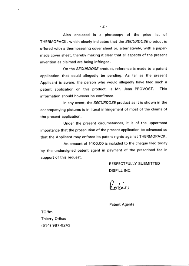 Document de brevet canadien 2207045. Poursuite-Amendment 19971217. Image 2 de 7