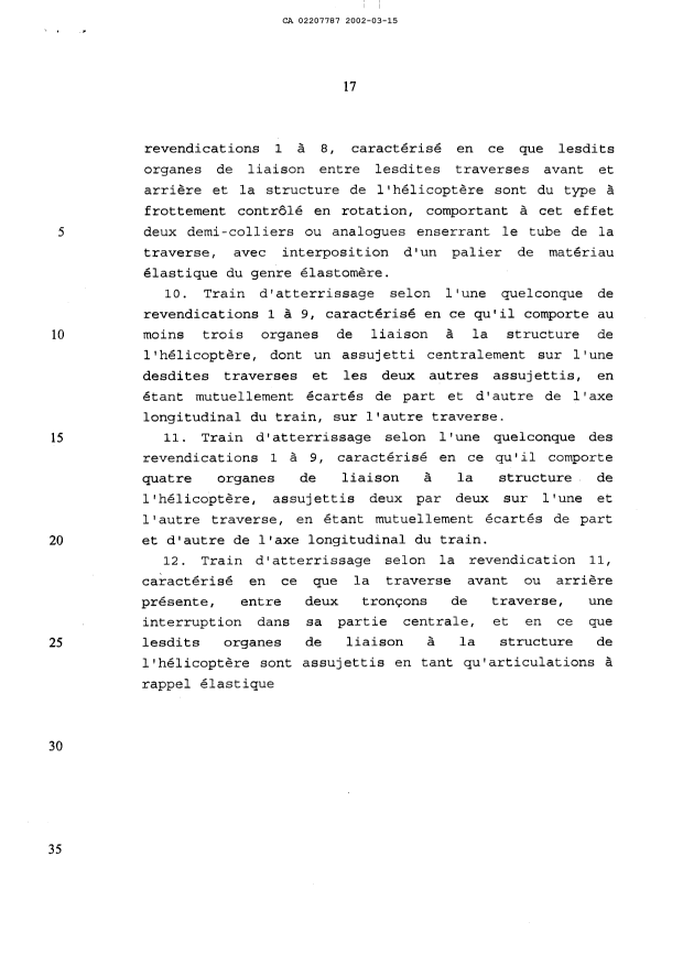 Document de brevet canadien 2207787. Revendications 20011215. Image 3 de 4