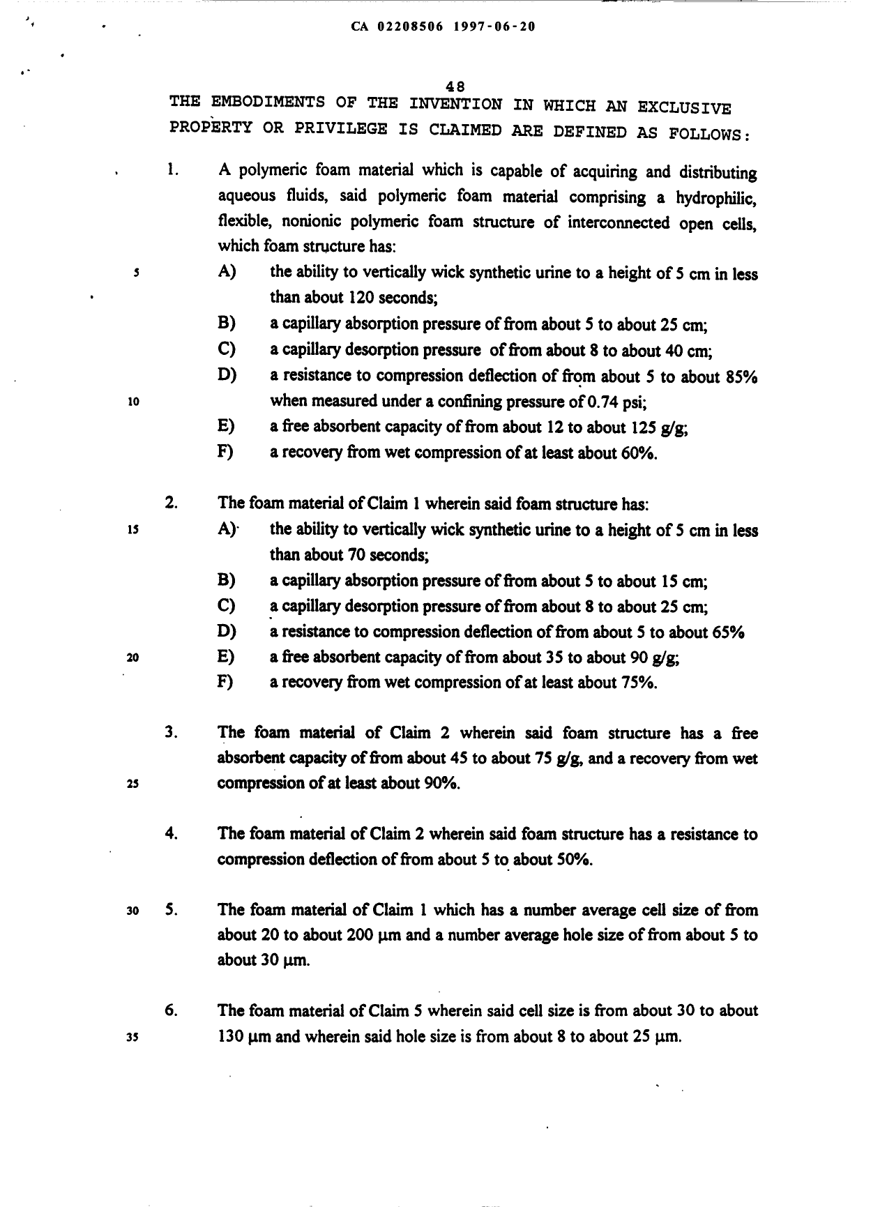 Canadian Patent Document 2208506. Prosecution-Amendment 19961220. Image 2 of 12