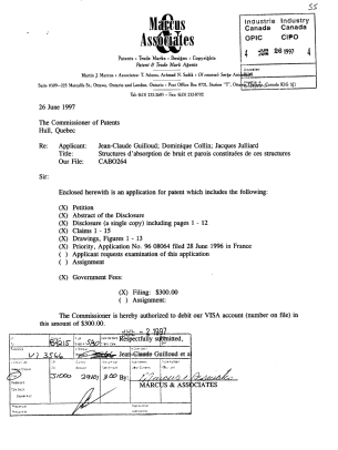 Document de brevet canadien 2209302. Cession 19970626. Image 1 de 3