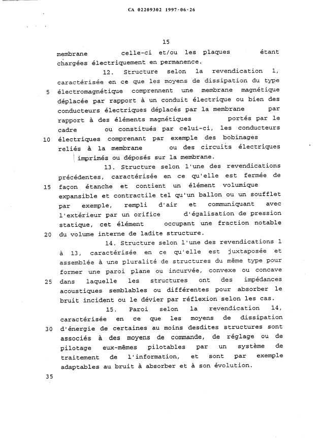 Document de brevet canadien 2209302. Revendications 19970626. Image 3 de 3
