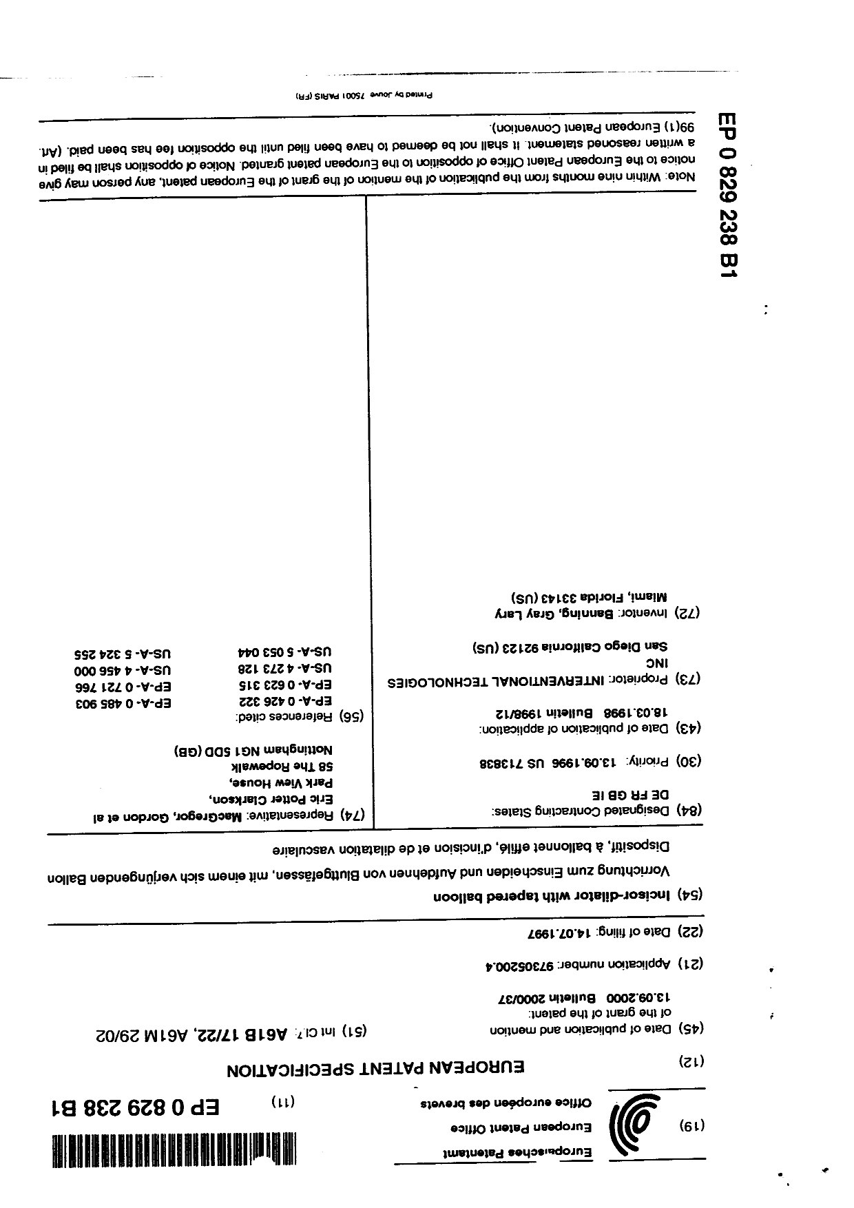 Document de brevet canadien 2209366. Poursuite-Amendment 19991220. Image 2 de 2