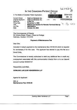 Document de brevet canadien 2209718. Taxes 20041020. Image 1 de 1