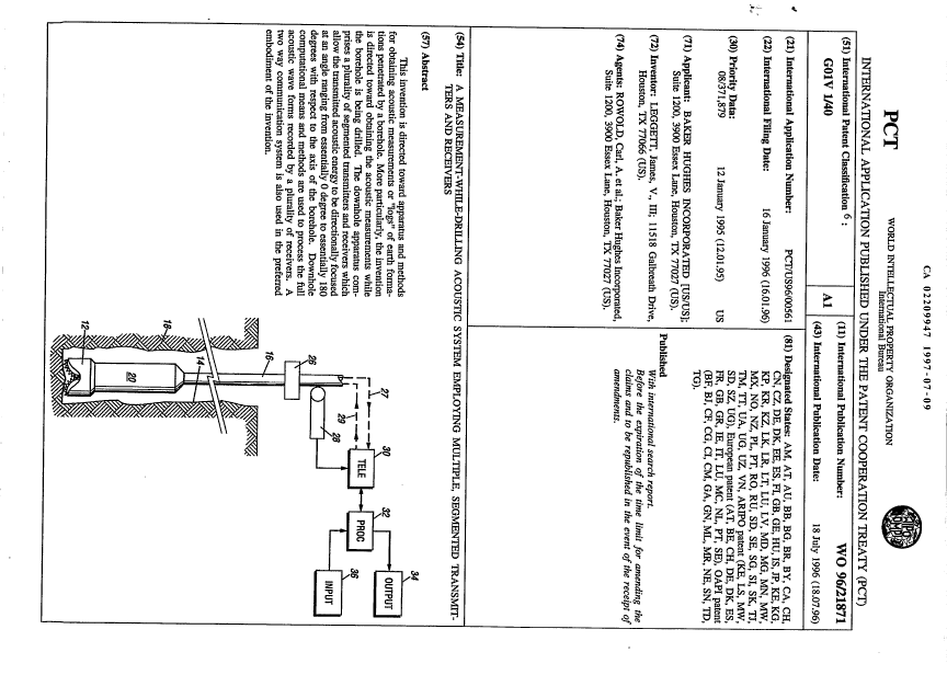 Document de brevet canadien 2209947. Abrégé 19970709. Image 1 de 1