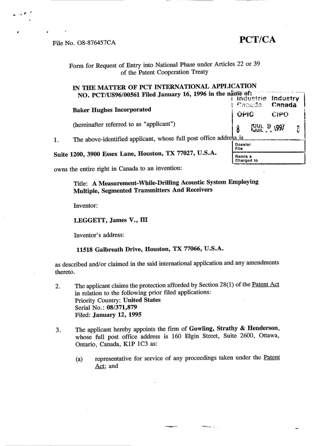 Document de brevet canadien 2209947. Cession 19970709. Image 2 de 3