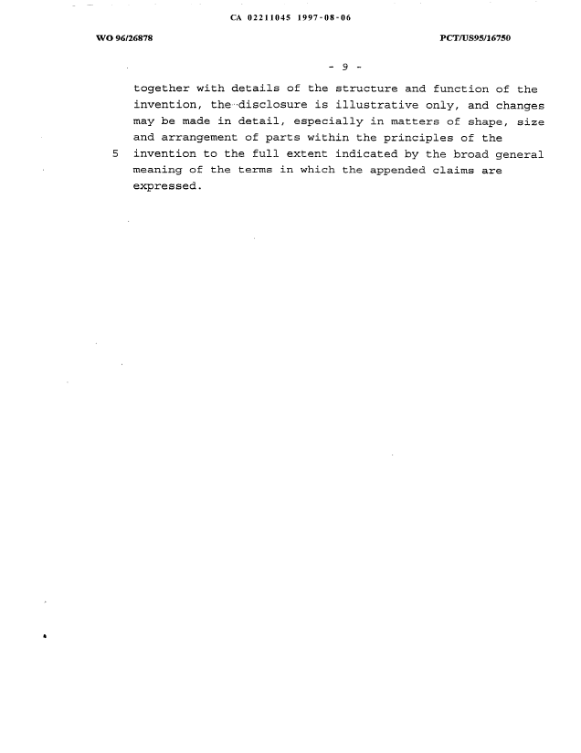 Document de brevet canadien 2211045. Description 20030526. Image 10 de 10