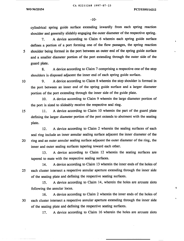 Document de brevet canadien 2211268. Revendications 19970723. Image 2 de 3
