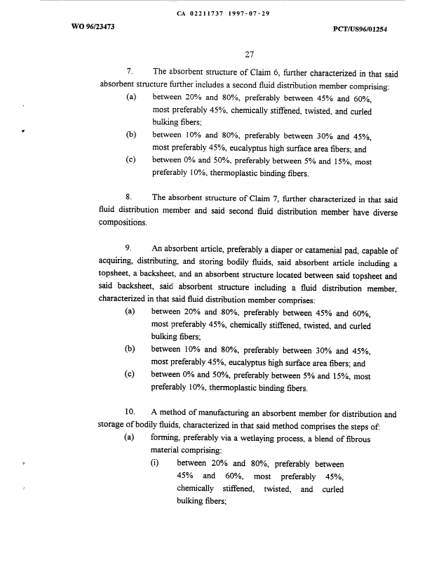 Document de brevet canadien 2211737. Revendications 19970729. Image 2 de 3