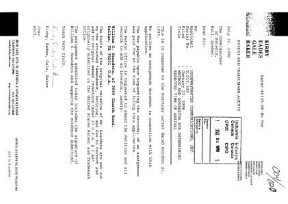 Document de brevet canadien 2212330. Cession 19971231. Image 1 de 29
