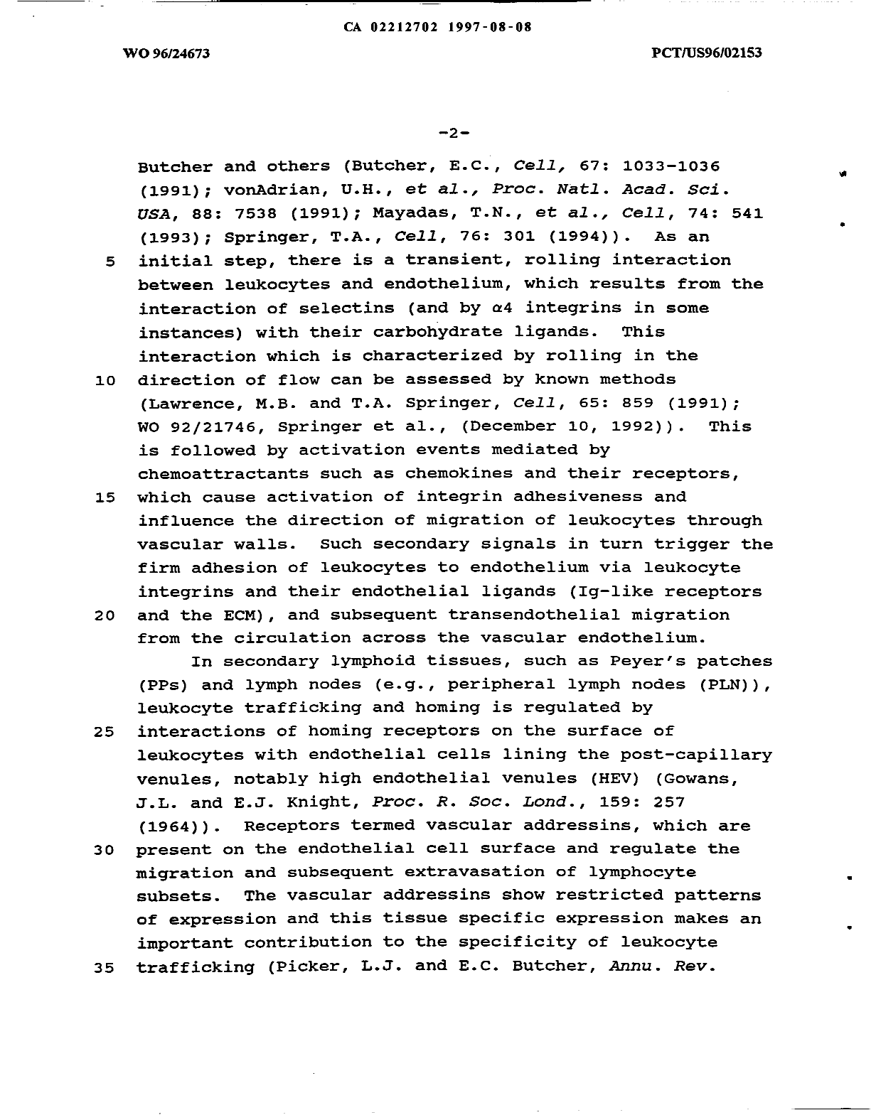 Canadian Patent Document 2212702. Description 19970809. Image 2 of 117