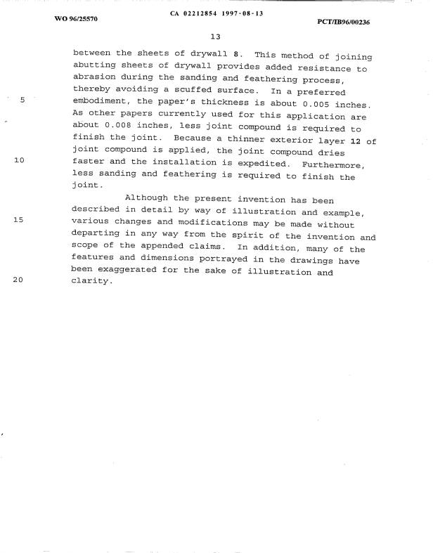 Canadian Patent Document 2212854. Description 19970813. Image 13 of 13