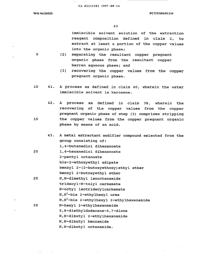 Document de brevet canadien 2213102. Revendications 19970814. Image 7 de 7