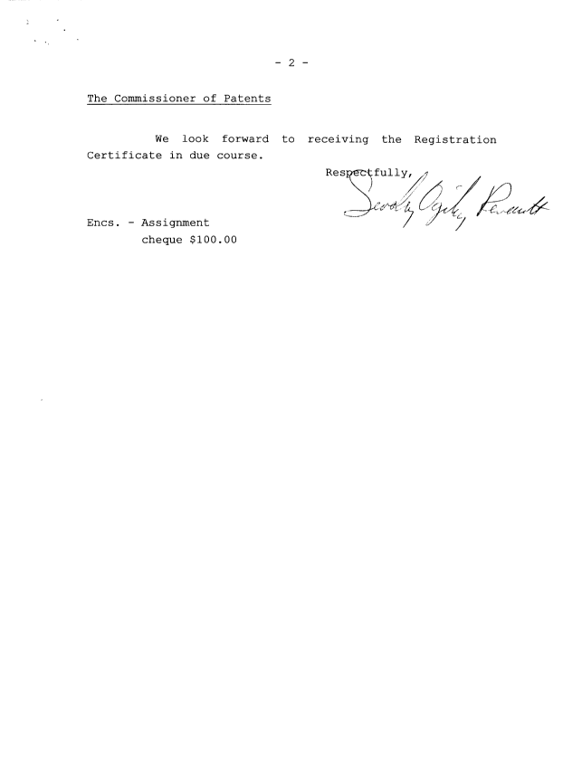 Document de brevet canadien 2213208. Cession 19971202. Image 2 de 3