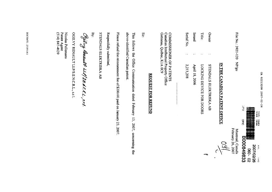 Canadian Patent Document 2213208. Prosecution-Amendment 20070608. Image 4 of 4