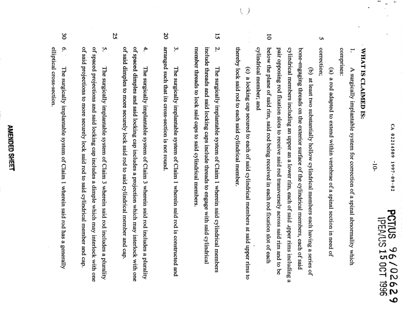 Document de brevet canadien 2214509. Revendications 19970902. Image 1 de 3