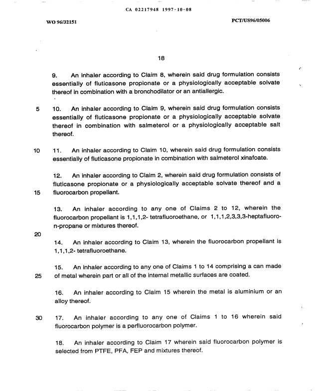 Document de brevet canadien 2217948. Revendications 19971008. Image 2 de 3