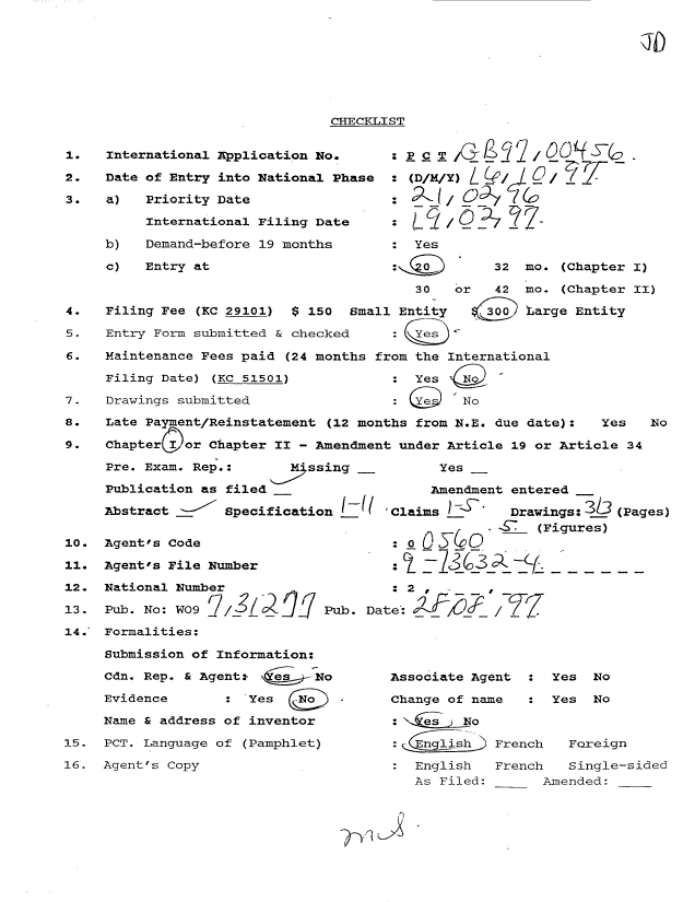 Document de brevet canadien 2218368. PCT 19971016. Image 1 de 4