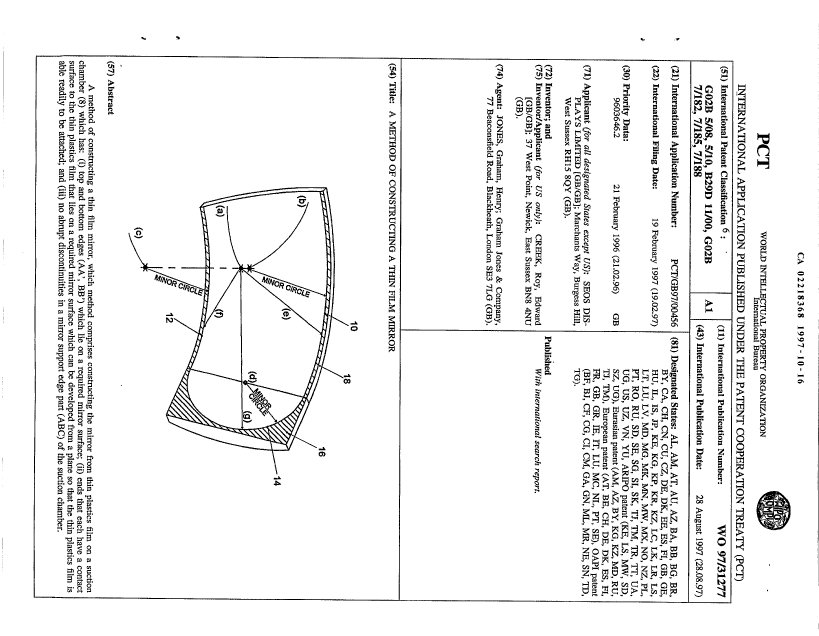 Canadian Patent Document 2218368. Abstract 19980821. Image 1 of 1