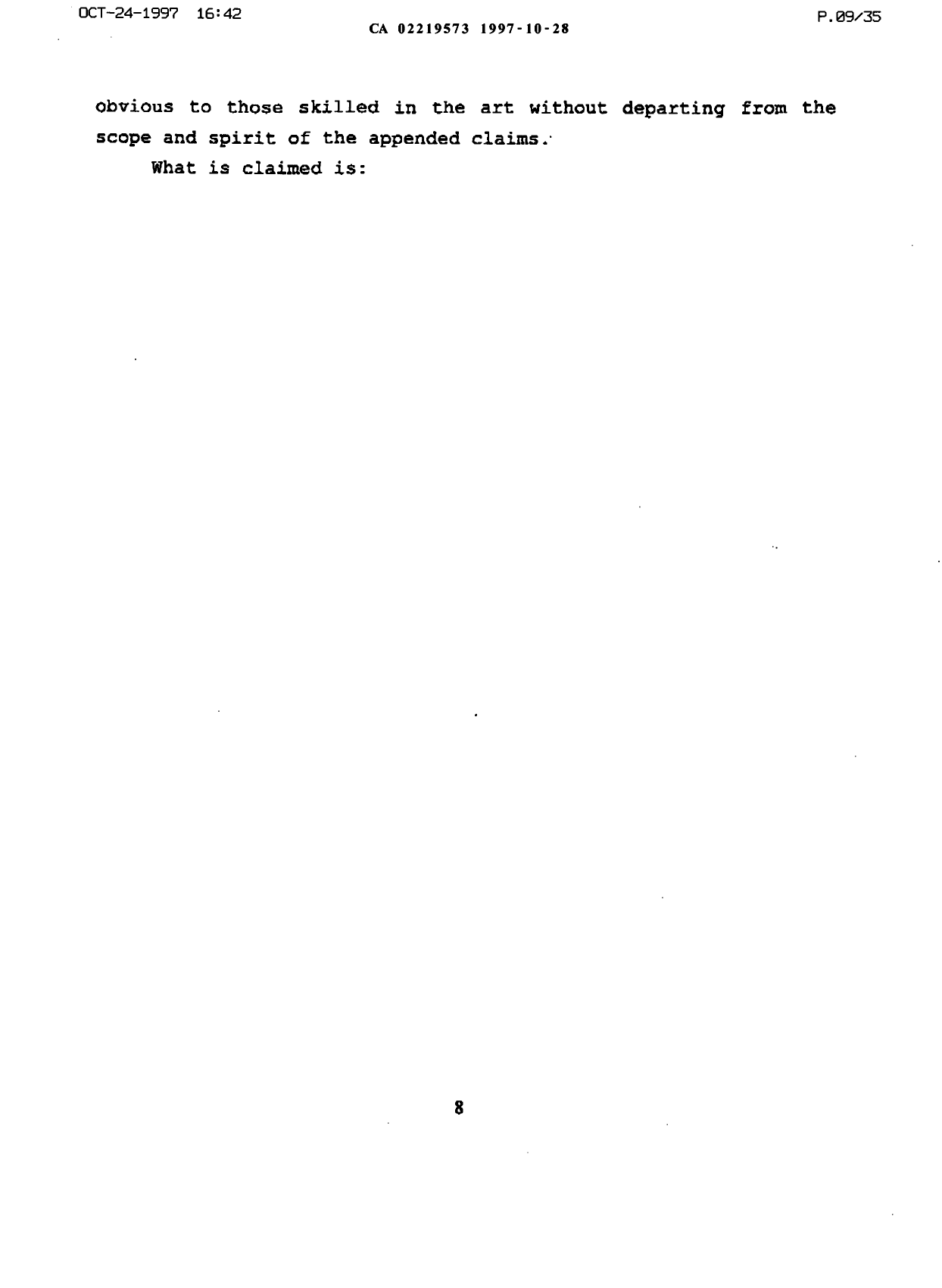 Canadian Patent Document 2219573. Description 20000126. Image 9 of 9
