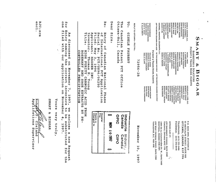 Canadian Patent Document 2220223. Assignment 19971104. Image 2 of 4