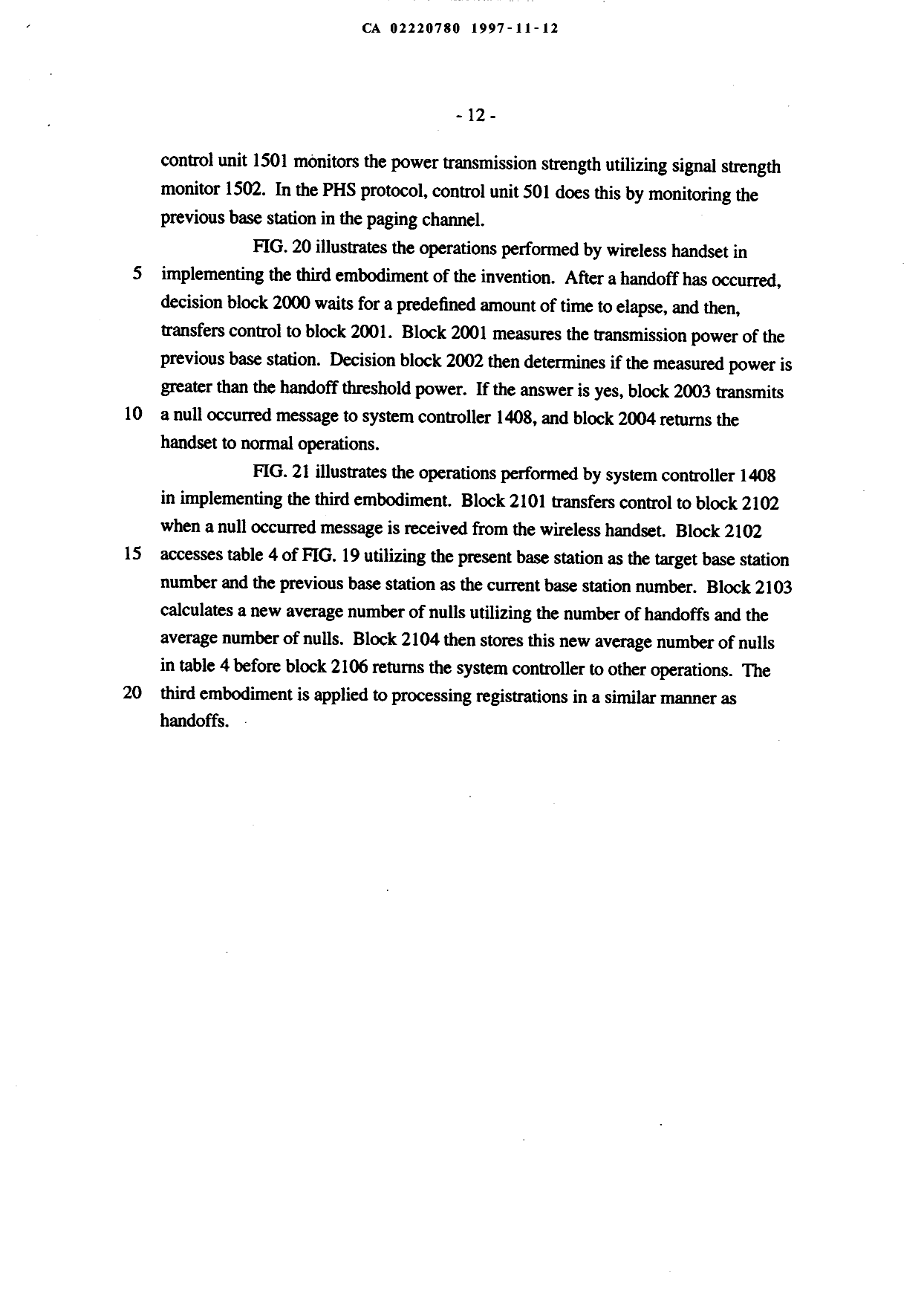 Canadian Patent Document 2220780. Description 19971112. Image 12 of 12