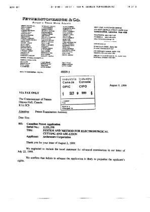 Canadian Patent Document 2221330. Prosecution-Amendment 19990809. Image 2 of 3