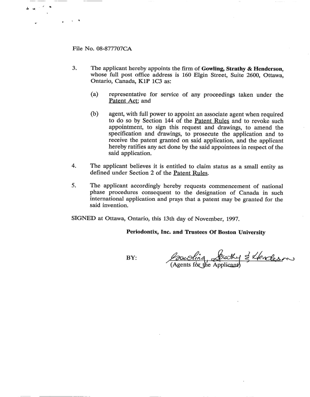 Document de brevet canadien 2221780. Cession 19971121. Image 3 de 3