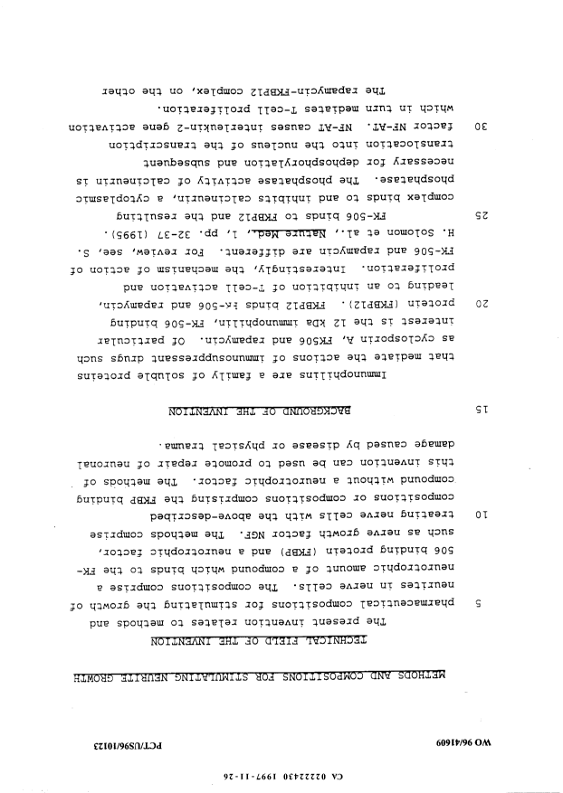 Canadian Patent Document 2222430. Description 19971126. Image 1 of 32