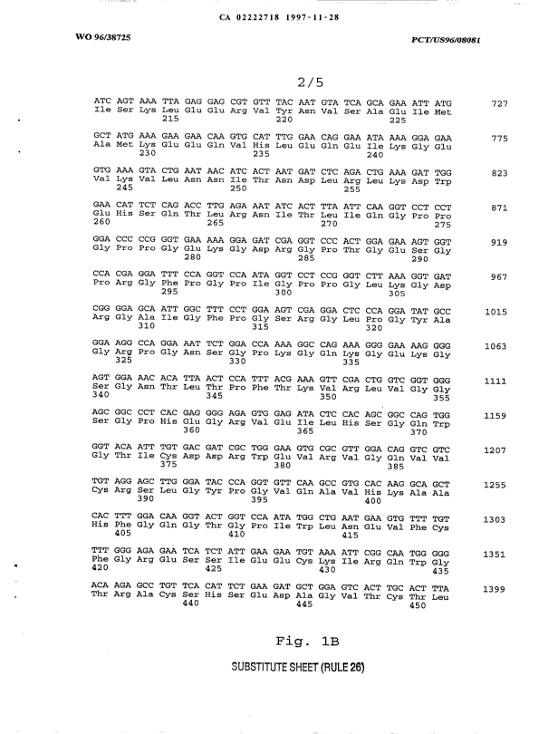 Document de brevet canadien 2222718. Dessins 19971128. Image 2 de 5