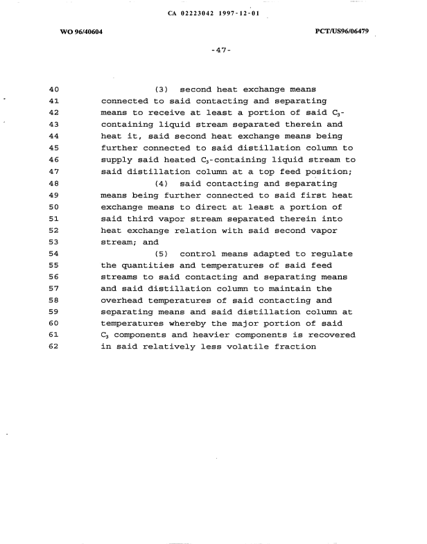 Document de brevet canadien 2223042. Revendications 19971201. Image 12 de 12
