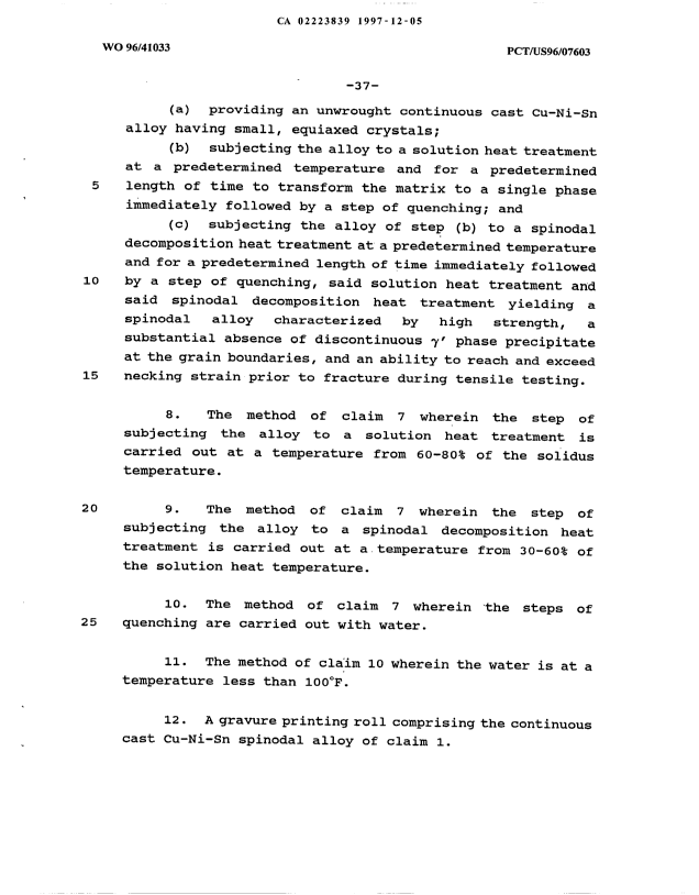 Document de brevet canadien 2223839. Revendications 19971205. Image 2 de 5