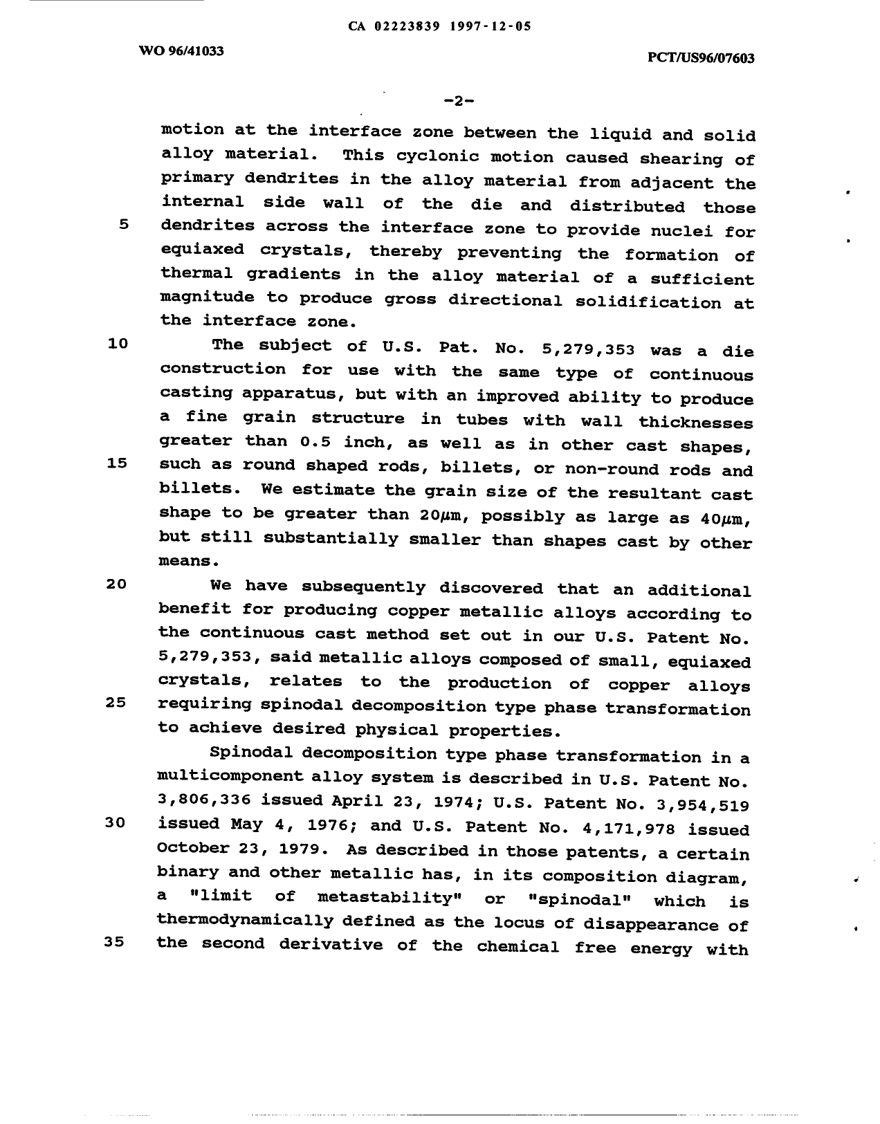 Canadian Patent Document 2223839. Description 19971205. Image 2 of 35
