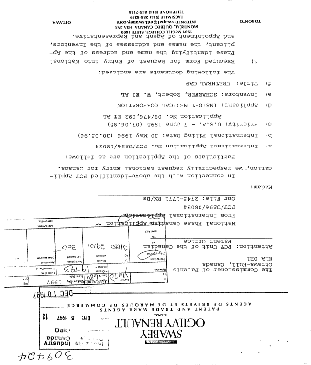 Document de brevet canadien 2223963. Cession 19961205. Image 1 de 4