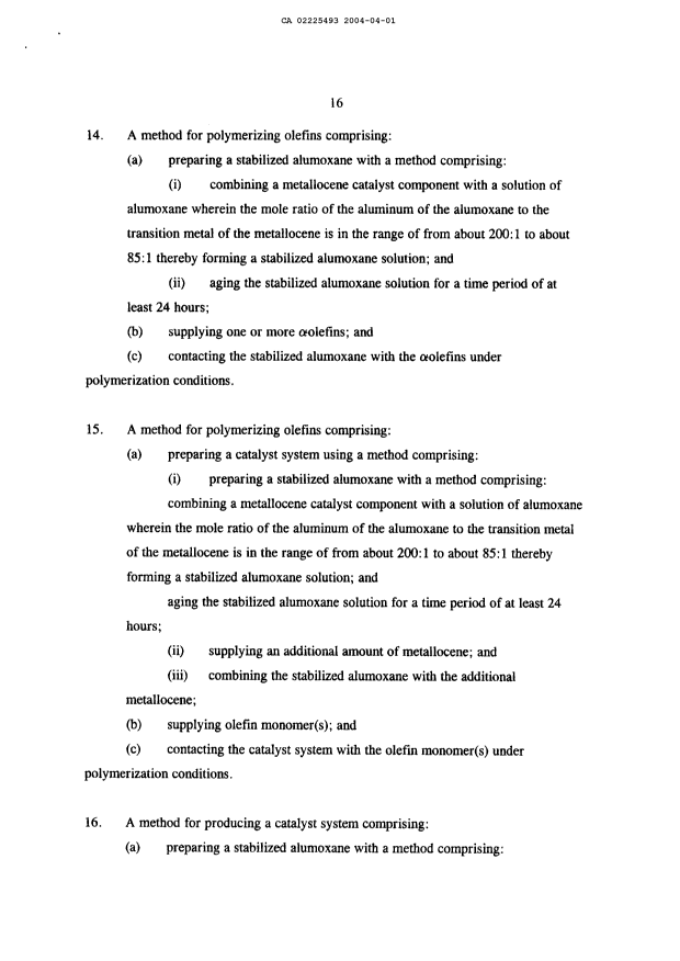 Canadian Patent Document 2225493. Prosecution-Amendment 20031201. Image 12 of 13