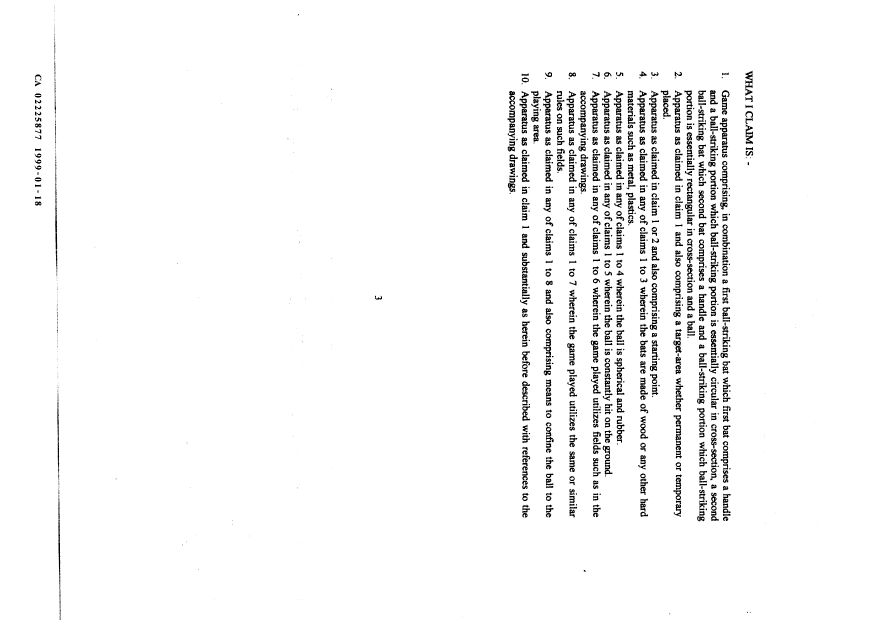 Document de brevet canadien 2225877. Revendications 19990118. Image 1 de 1