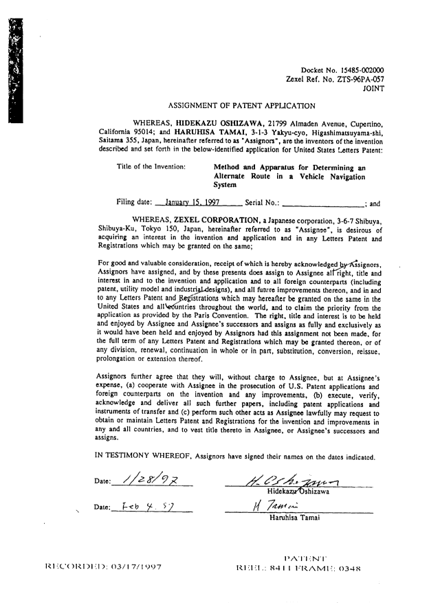 Document de brevet canadien 2225974. Cession 19971224. Image 7 de 7