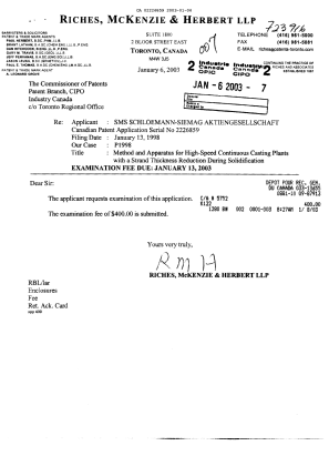 Document de brevet canadien 2226859. Poursuite-Amendment 20030106. Image 1 de 1