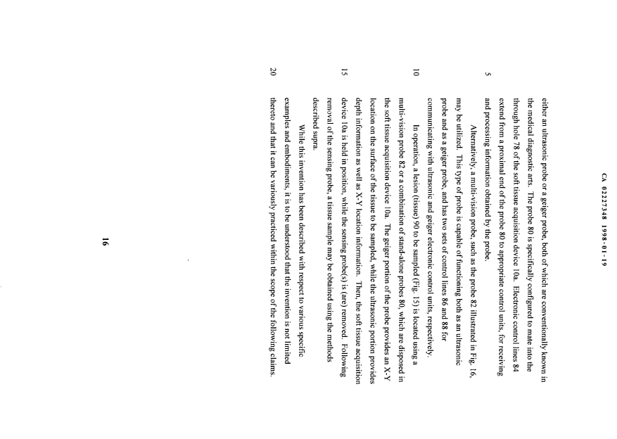 Document de brevet canadien 2227348. Description 20030602. Image 16 de 16