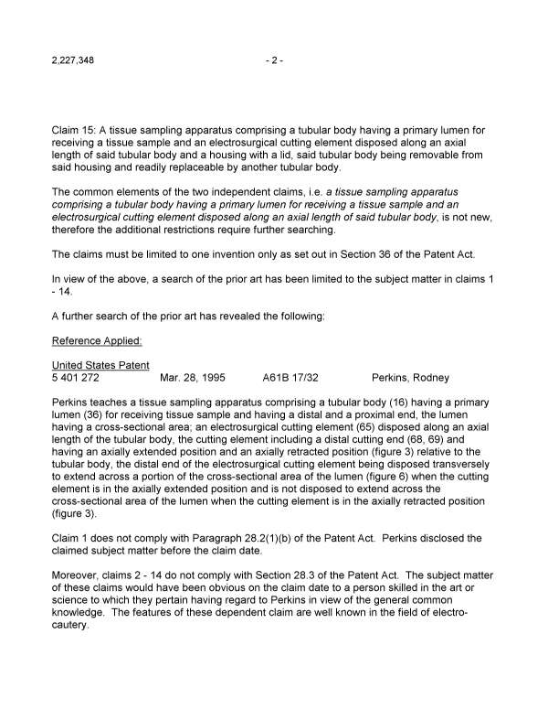 Document de brevet canadien 2227348. Poursuite-Amendment 20030829. Image 2 de 3