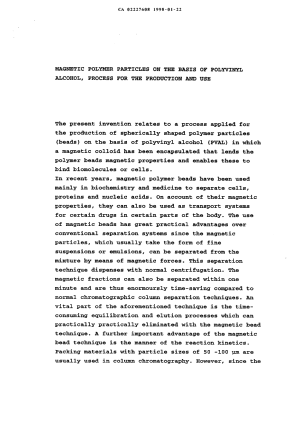 Canadian Patent Document 2227608. Description 19980122. Image 1 of 33