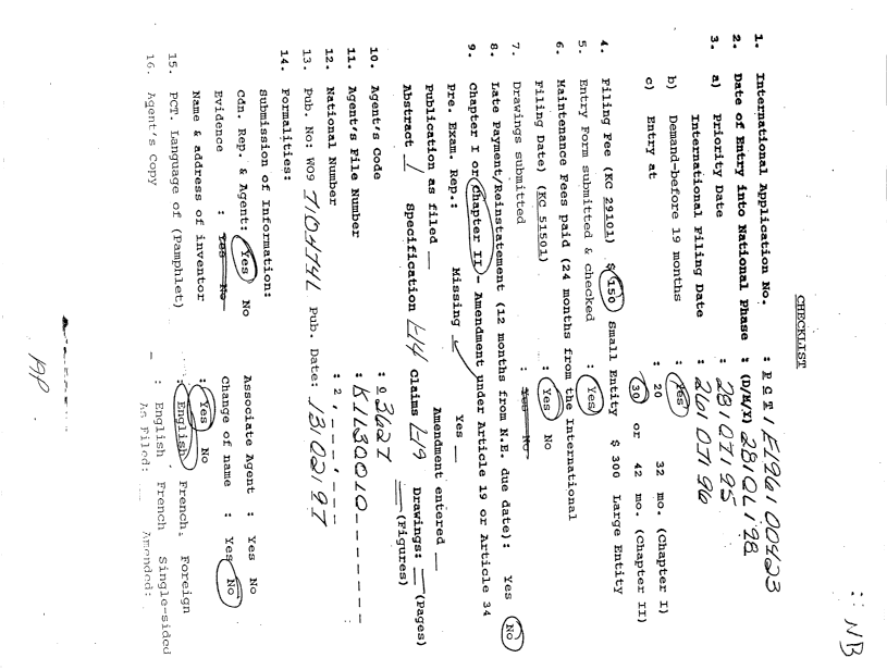 Document de brevet canadien 2228091. PCT 19980128. Image 1 de 5