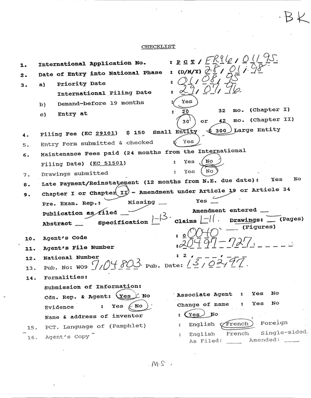 Document de brevet canadien 2228128. PCT 19980128. Image 1 de 10