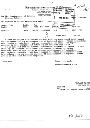 Canadian Patent Document 2228128. Fees 19990623. Image 1 of 1