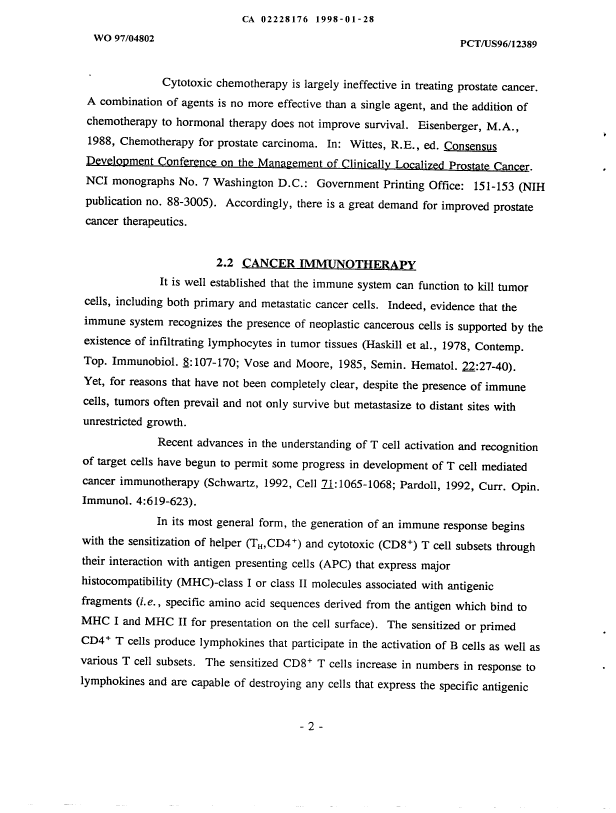 Document de brevet canadien 2228176. Description 19980128. Image 2 de 46